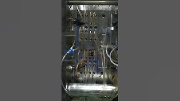 www.gosdar.com  |  hot runner multi transparent cap mould running, hot runner multi cavities.