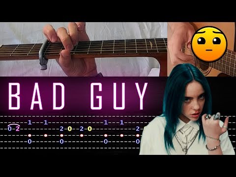 How to play 'Bad Guy (Billie Eilish)' Guitar Tutorial [TABS] Fingerstyle -  Soviet Guitar