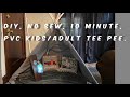 How to make easy PVC tee-pee/fort! (No sewing involved)