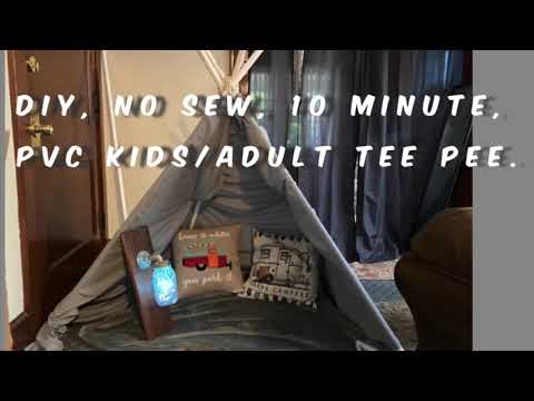 How to make easy PVC tee-pee/fort! (No sewing involved)