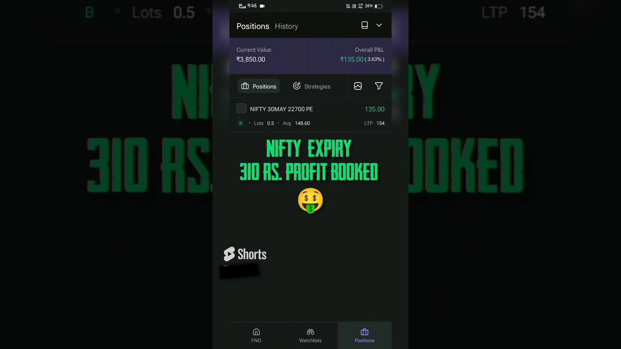 ₹ 310 Profit with Nifty Expiry Trading | stock market live trading 