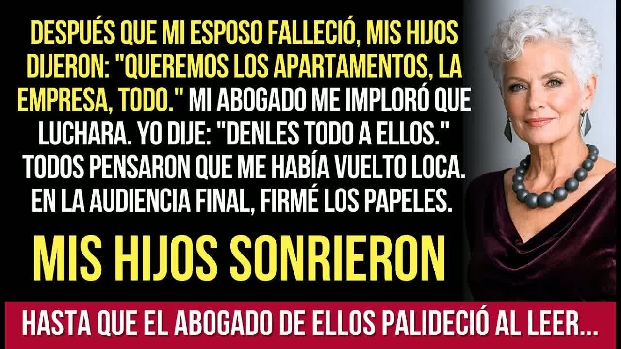 Di A Los Hijos Codiciosos Exactamente Lo Que Querían. El Abogado De Ellos Leyó Una Frase Y Congeló..