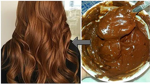 Dye hair naturally in a shiny brown color from the...
