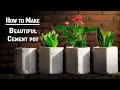 DIY Garden Ideas : How to make Beautiful Cement pots. cheap and very easily. You can do it at home
