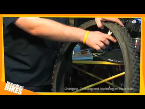 Changing a bicycle tyre or inner tube