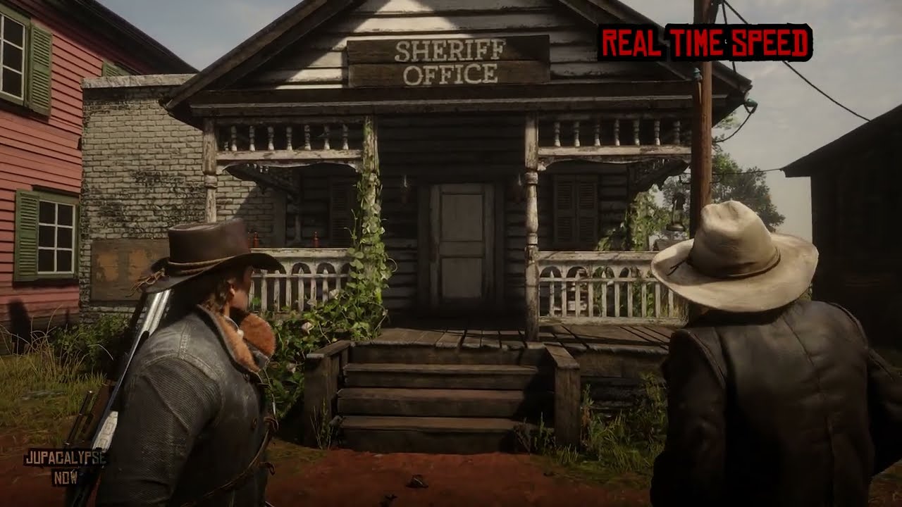 Deadeye Moment in Real-Time: Arthur & Micah Shootdown Sheriff Gray (Saving Bill Williamson) - RDR 2