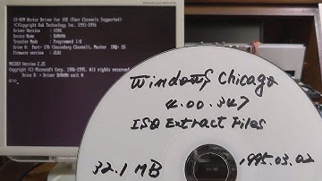 Installation of the Windows Chicago Build 347 on a retro motherboard