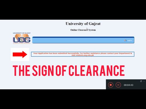 Online clearance system in Uog