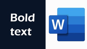 How do you bold text in word?
