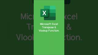 Master the ART of TRANSPOSE & VLOOKUP in Minutes #VLOOKUP #TRANSPOSE #MicrosoftExcel