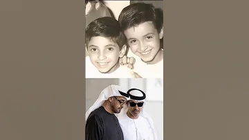 صاحب السمو الشيخ محمد بن زايد مع أخي هزاع بن زايد ما شاء الله تبارك الرحمن ربي يحفظكم 