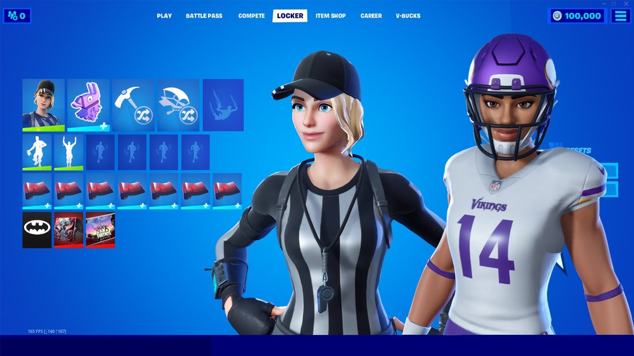 All *NEW* Fortnite NFL Football Skins,Logoagogo Backbling,Penalty