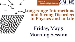 Long Range Interactions and Strong Disorder: In Physics and in Life - May 5 - Morning Session