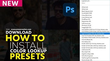 Photoshop Tutorial: How to Install Color Lookup Presets in Photoshop #3DLuts
