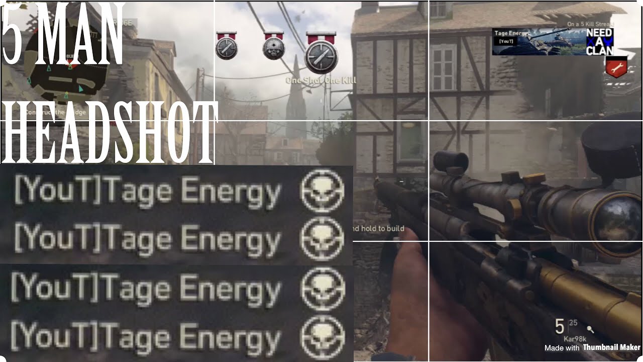 frenzy sauvignon blanc 5 MAN HEADSHOT FRENZY KILL | Springfield 1903 Ranger | CoD WW2: Tage Energy