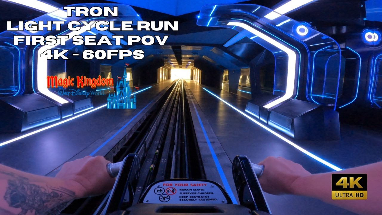 TRON On-Ride POV 4K | Disney World's Futuristic Attraction
