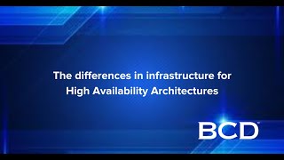 The Differences in Infrastructure for High Availability Architectures Profile