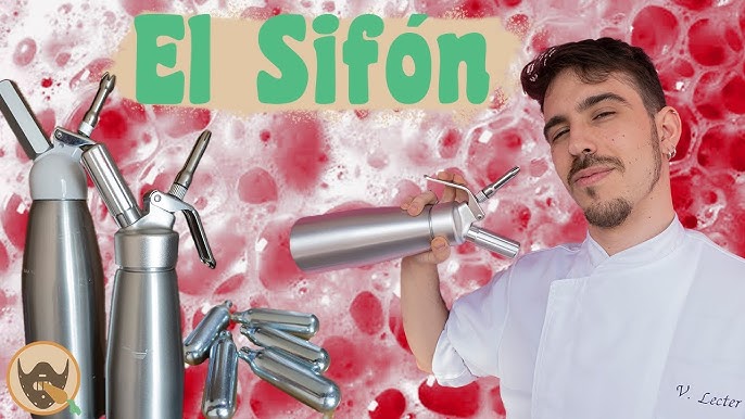 ICO Sifon Cocina de Aluminio para Nata Montada Casera, Sifon Cocina Espumas  y Dispensador de Crema Batida para Postres, Salsas, Aceites y Licores de  Infusión, 500ml : : Alimentación y bebidas