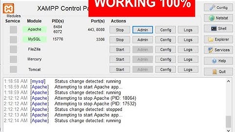 HOW FIXED XAMP SERVER PHPMYADMIN NOT WORKING