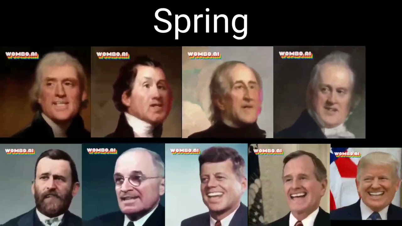 Random Presidents U.S presidents sing random songs based on in which season they were ...