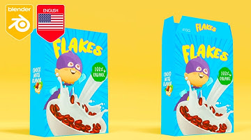 Blender | MODEL and ANIMATE a BOX OF CEREALS in 15 MINUTES (texture free)