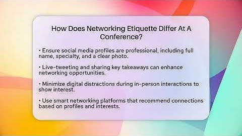 How Does Networking Etiquette Differ At A Conference? - Everyday-Networking