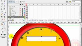 How to make an analog clock using Flash (Pashto)-Part-3 screenshot 3