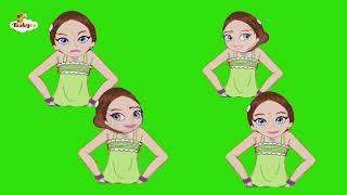 Baby Tv Magic Lantern Green Backgrounds & Girls Moving Head