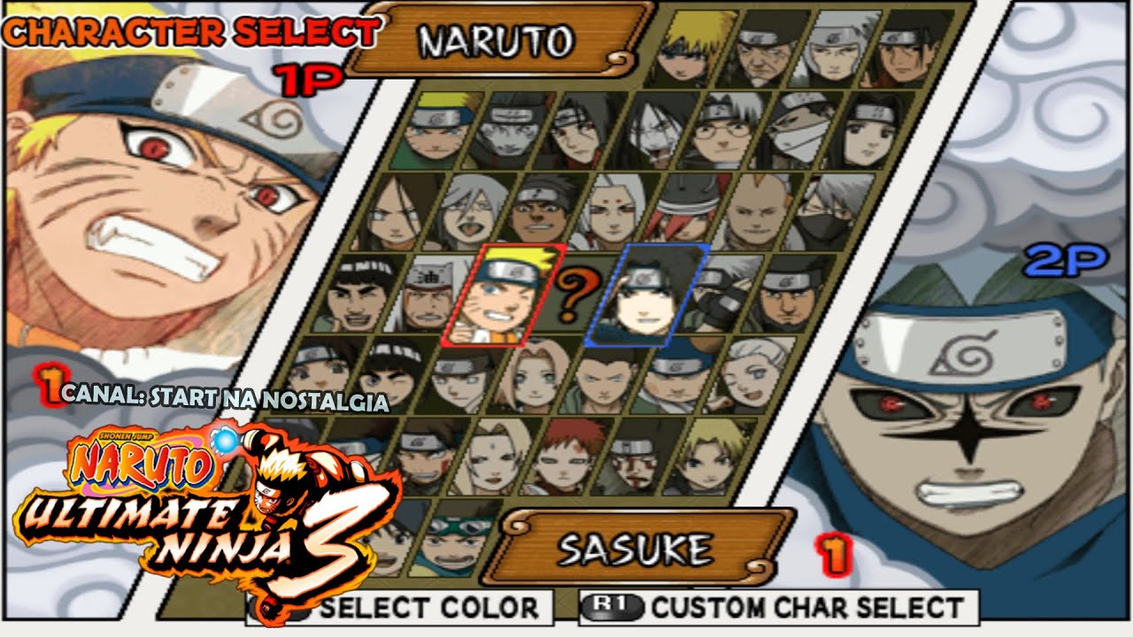 Naruto Ultimate Ninja 1 - 03 - Saga Sasuke - Classico do Ps2