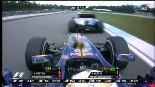 S. Vettel Overtakes J. On Last Laps F1 German Gp 2012