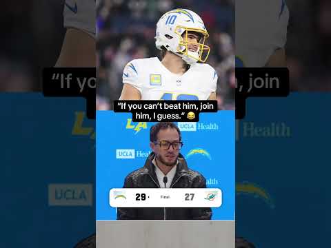 Mike McDaniel on his new QB Justin Herbert 😂