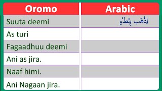 Barnoota Arabiffaa  Gaaleewwan Buuuraa 30  Learn Arabic 30 Basic Arabic Phrases For Beginners