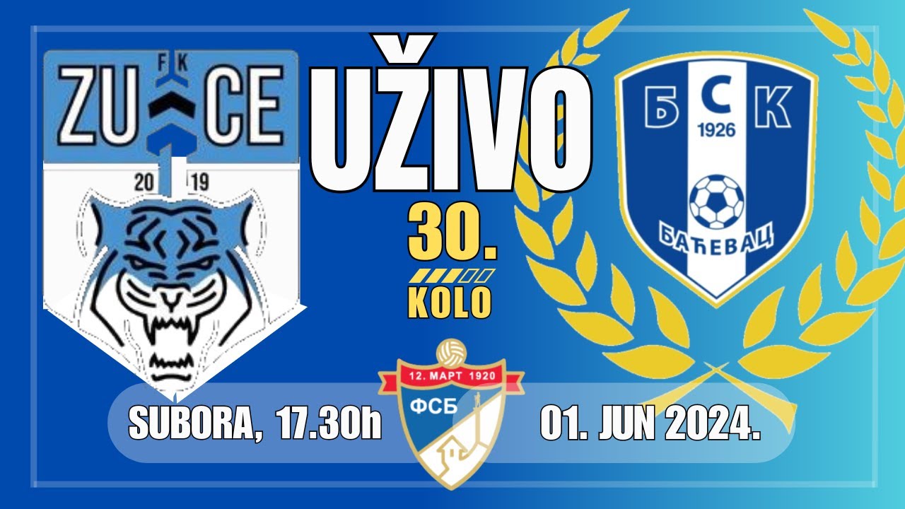 ZUCE 2019 - BSK 1926 (Baćevac),  UŽIVO (Subota, 01. Jun, 17.00)
