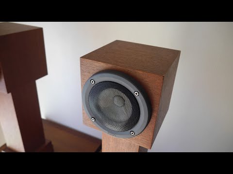 スワン自作箱10cmフルレンジスピーカー 空気録音 秋月電子8cm最小箱と