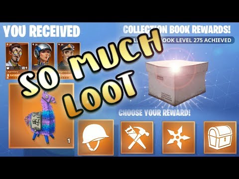 Fortnite Collection Book Rewards 100 - fortnite collection book all rewards level 251 to 276 legendary llama
