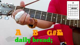 Our Father The Lord39s Prayer Guitar Tutorial With Lyrics amp Chords Diagram
