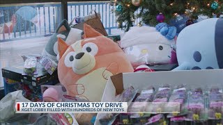 17 Days of Christmas Toy Drive: KGET Lobby filled with hundreds of toys