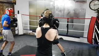Boxing southpaw, slip outside the jab and pivot. Try to stay outside! THE SQUARE BOXING CLUB