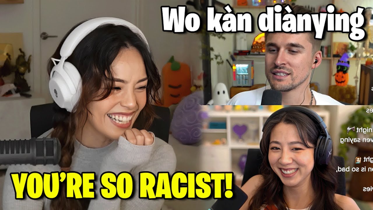 Valkyrae can't stop laughing at Ludwig TALKING CHINESE to Fuslie