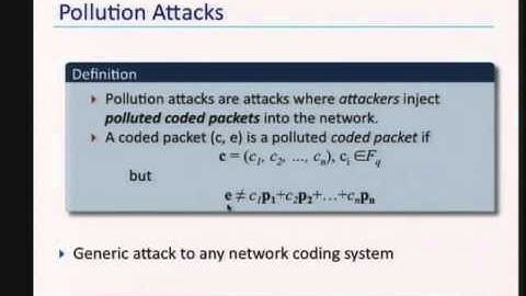 CERIAS Security: Secure Network Coding for Wireless Mesh Networks 2/4