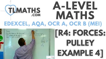 A-Level Maths: R4-09 [Forces: Pulley Example 4]