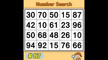 【JimmyPuzzle】 Boost Brainpower with a Number Game! 《Number Search｜Brain Training》 #87