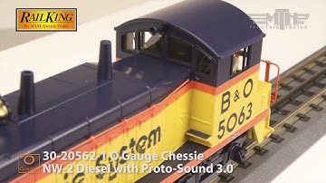 MTH O Scale RailKing NW2 Diesel Engine With Proto Sound 3.0 Spotlight