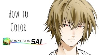 |How I color on Paint Tool Sai!| Step-by-Step~