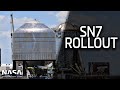 SpaceX Boca Chica - Starship SN7 Test Tank rolls - Canards arrive