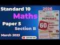 Stdandard 10 Maths Basic | Liberty Paper 5 | Section B | Maths March 2023 Paper Solution | Eng. Med