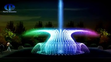 Phun nước nghệ thuật trên bể cảnh quan sân vườn