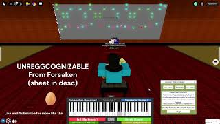 UNREGGCOGNIZABLE (1 eggs chase theme from Forsaken) on Roblox Piano