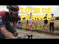 Tour de France 2022 Stage 5 | Pave Sars-et-Rosières | Dylan Van Baarle puncture