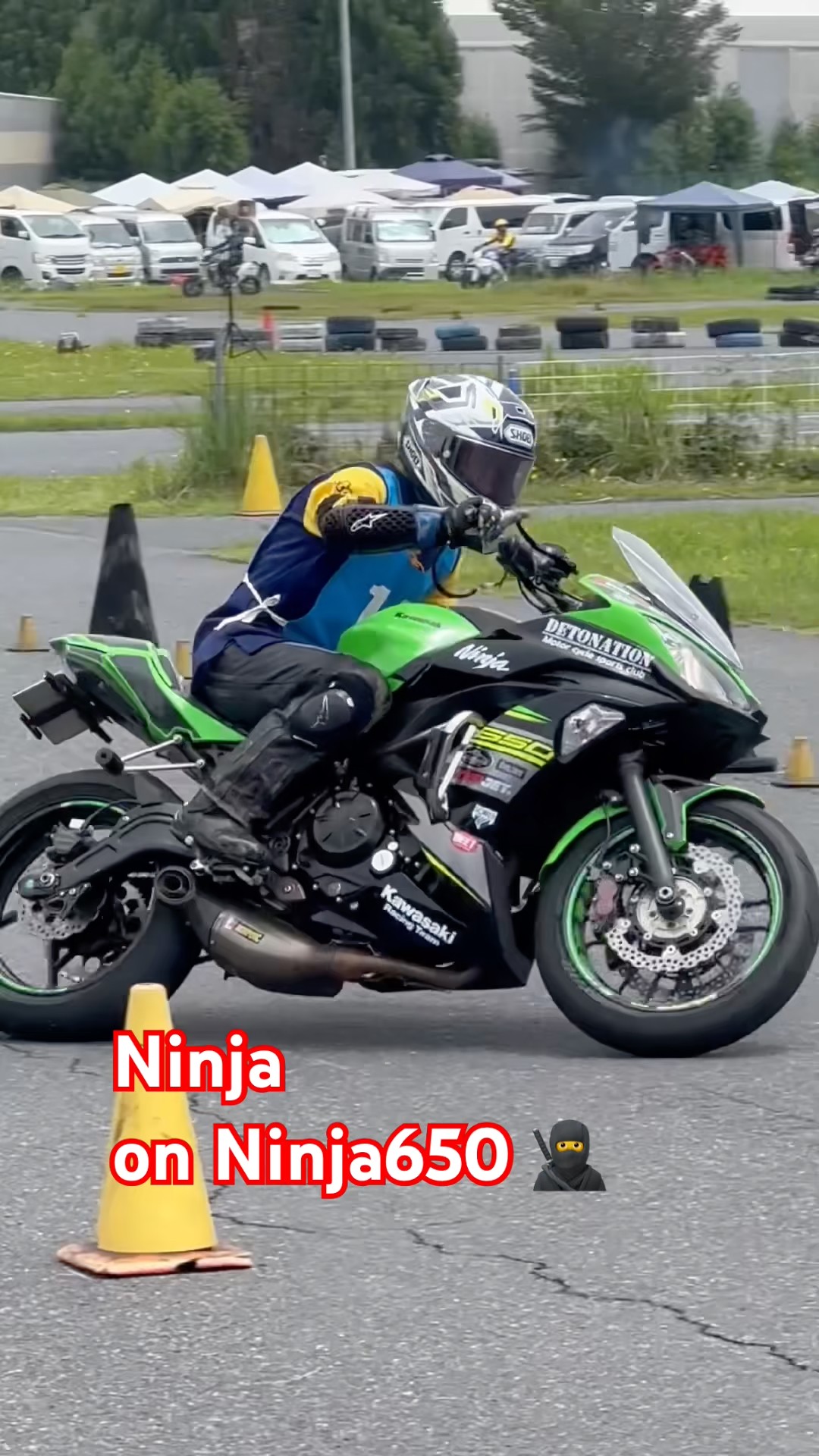 Ninja750 looks smaller with Rank B, Mr. Yoshida 🥷 #motogymkhana